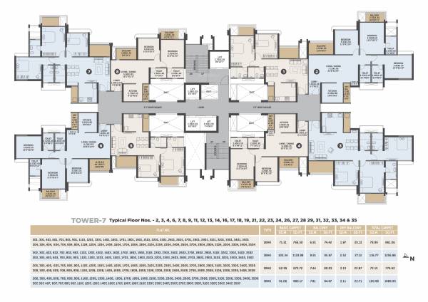  earth-1-by-vtp-luxe-phase-2 Tower - 7 Cluster Plan