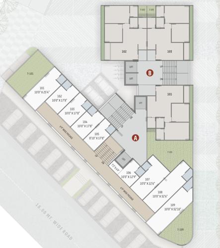  money-plant-residency Block A And B Cluster Plan For 1st Floor