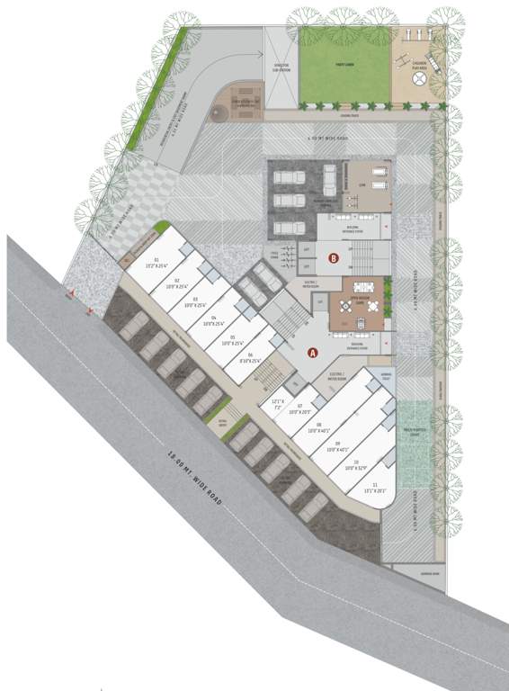  money plant residency Block A And B Cluster Plan For Ground Floor