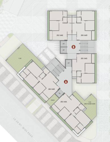  money-plant-residency Block A  And B Cluster Plan For Typical Floor Plan