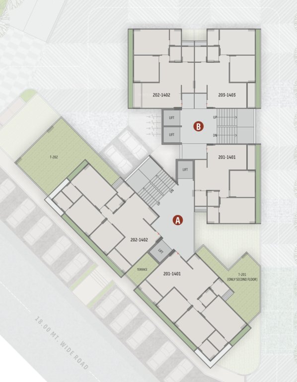  money plant residency Block A  And B Cluster Plan For Typical Floor Plan