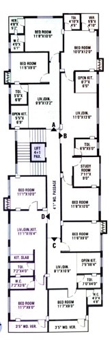  nonibala-apartment Nonibala Apartment Cluster Plan for 1st Floor