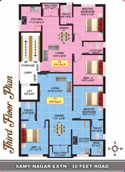  new-bloom Eeshani New Bloom Cluster Plan for 3rd Floor