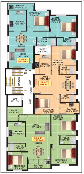  shivani Shivani Cluster Plan from 2nd to 3rd Floor