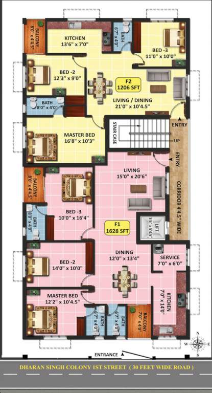  roseline castle Eeshani Roseline Castle Cluster Plan for 1st Floor