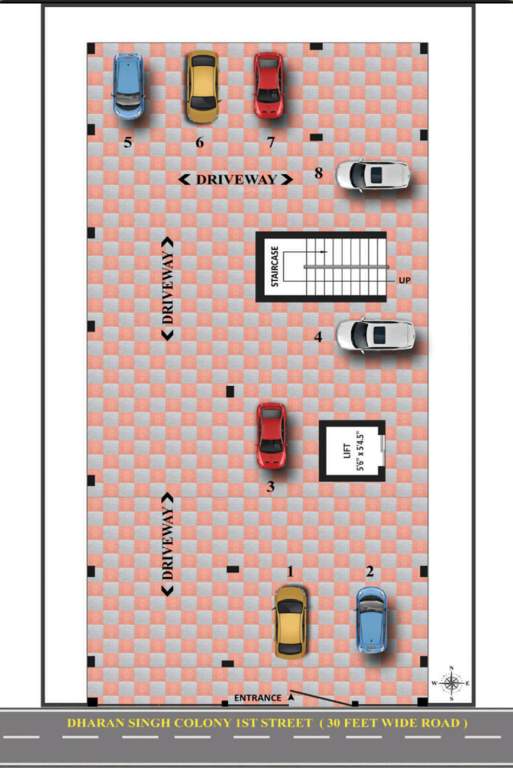  roseline castle Eeshani Roseline Castle Cluster Plan For Car Parking