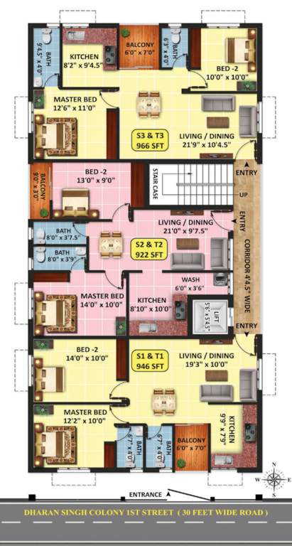  roseline castle Eeshani Roseline Castle Cluster Plan from 2nd to 3rd Floor