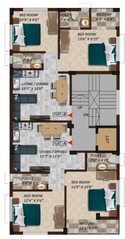  victoria apartment Victoria Apartment Cluster Plan from 1st to 4th Floor