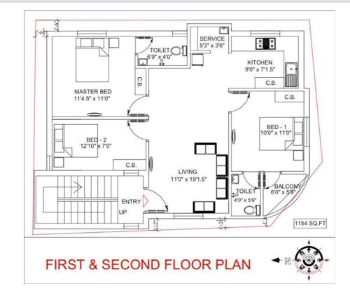  sairupa Sai Rupa Cluster Plan from 1st to 2nd Floor