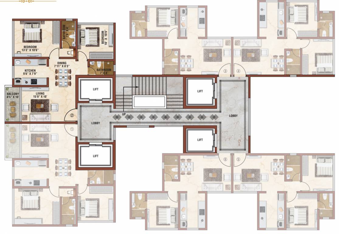  chandraprabha Fourth Floor Chandraprabha Cluster Plan