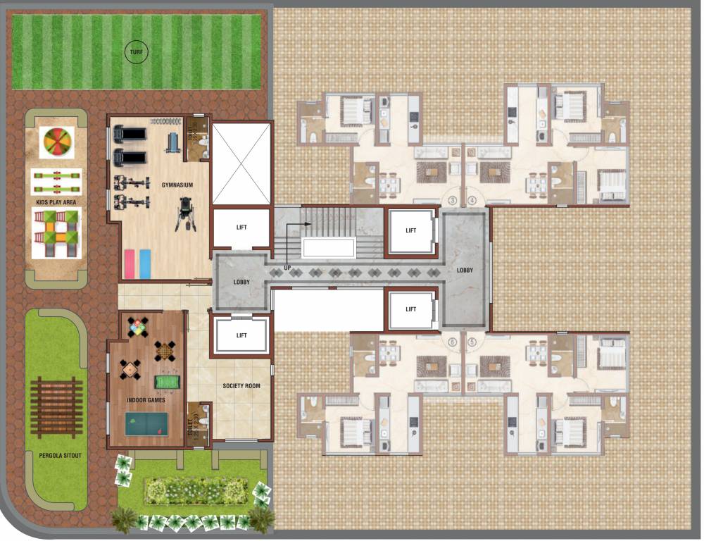  chandraprabha Podium Chandraprabha Cluster Plan