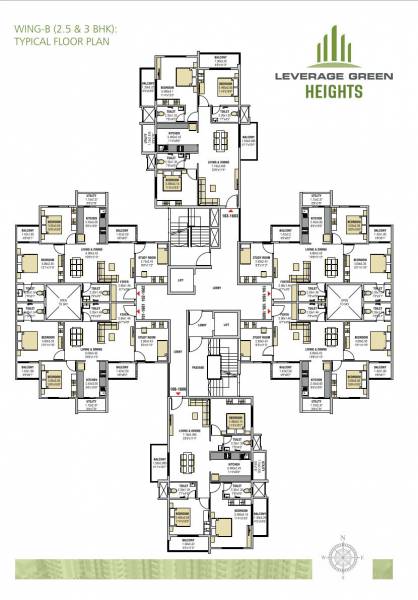 Tower 1 Cluster Plan leverage-green-heights Tower 1 Cluster Plan
