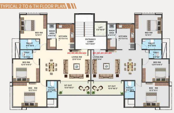 advait-apartment Advait Apartment Cluster Plan