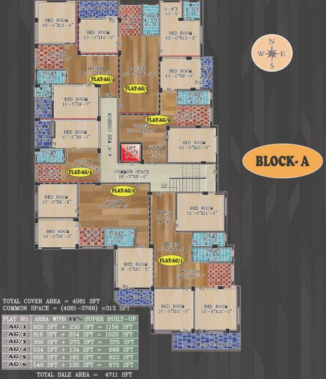  bee gee Block   A Cluster Plan For Ground Floor