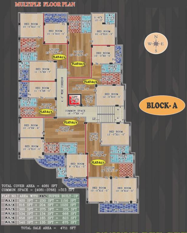  bee gee Block   A Typical Cluster Plan