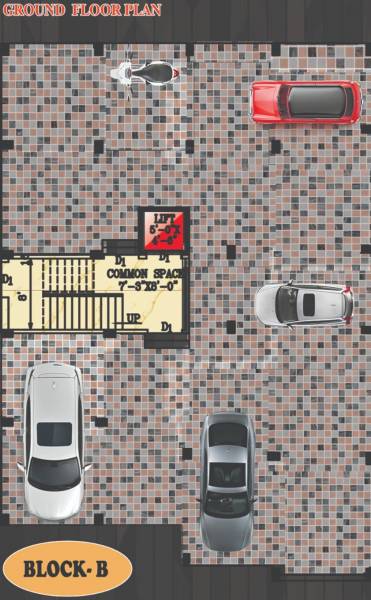  bee-gee Block - B Cluster Plan For Ground Floor