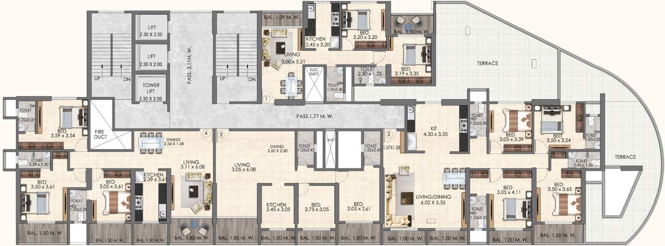  lake view V 10 Lake View Building No 1 Cluster Plan