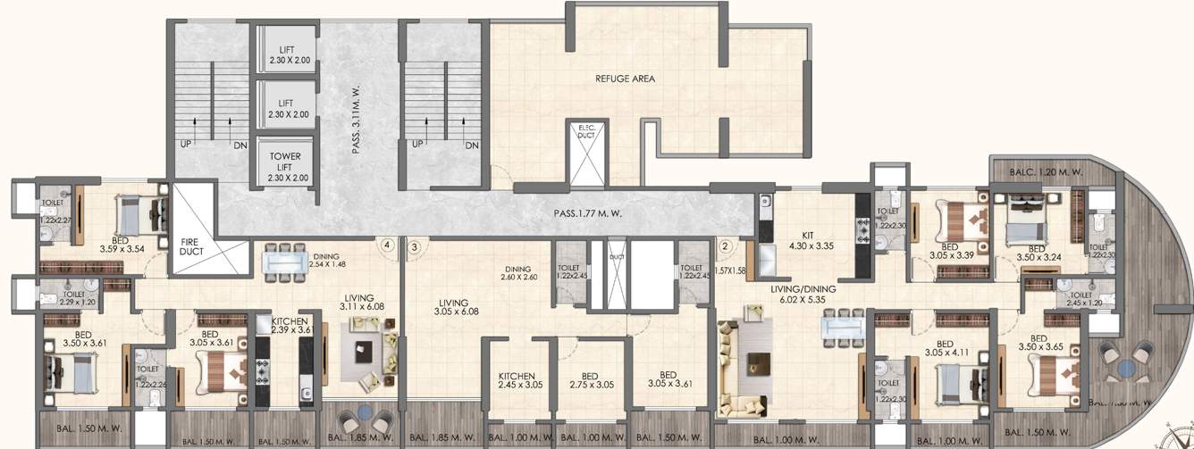  lake view V 10 Lake View Building No 1 Cluster Plan