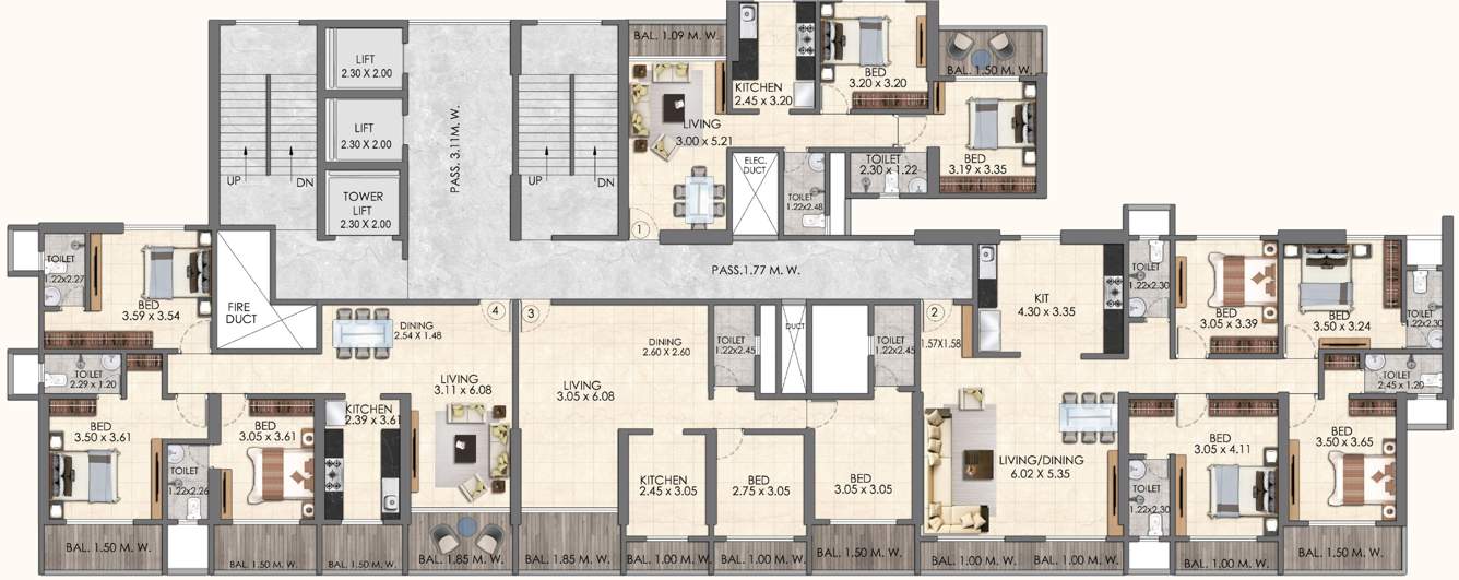  lake view V 10 Lake View Building No 1 Cluster Plan