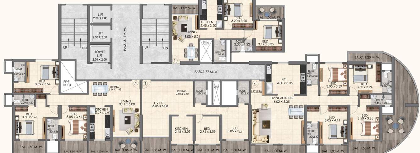  lake view V 10 Lake View Building No 1 Cluster Plan