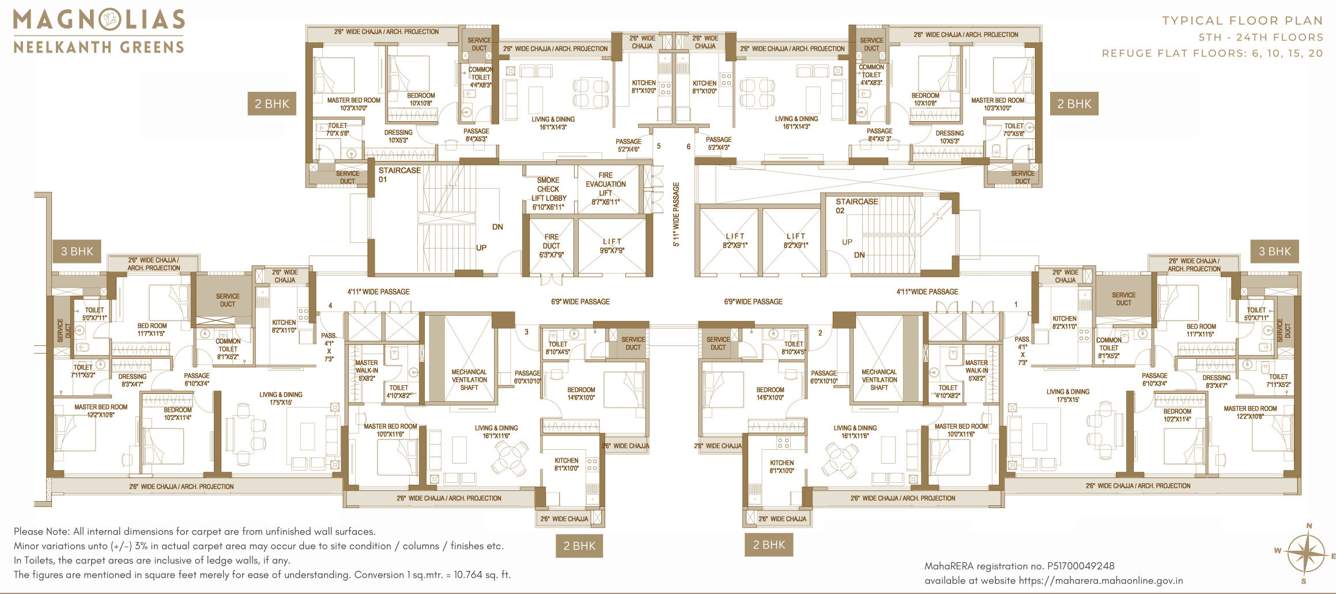  magnolias neelkanth greens Building F Cluster Plan
