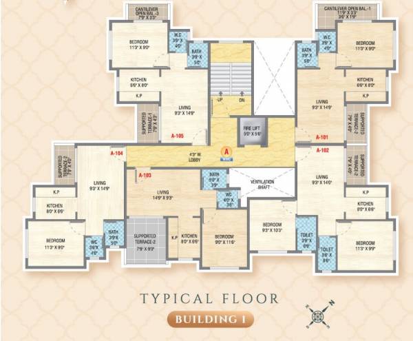  gauri-nandan Wing A Cluster Plan