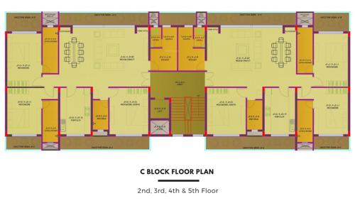Block C Cluster Plan from 2nd to 5th Floor nilaya-apartments Block C Cluster Plan from 2nd to 5th Floor