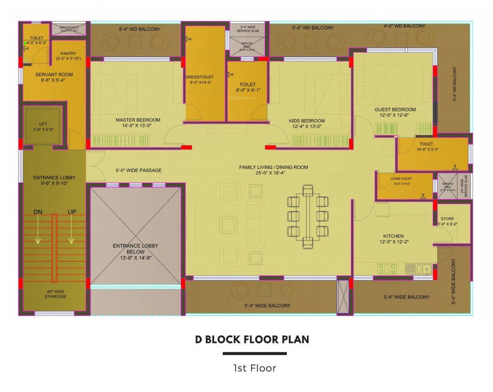 nilaya apartments Block D Cluster Plan for 1st Floor