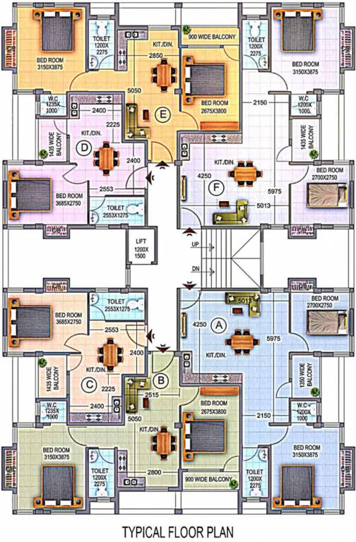  narayani Narayani Cluster Plan from 1st to 3rd Floor