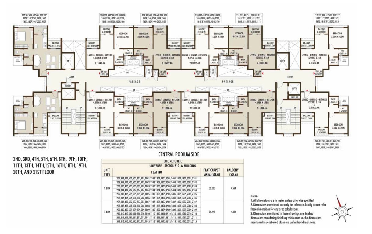 life republic sector r10 10th avenue universe phase v Building E Cluster Plan