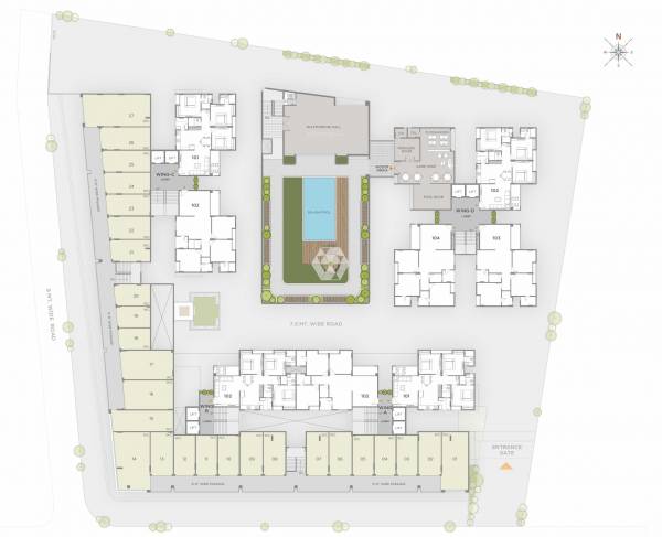  ultima-crest Tower A & B & C & D Cluster Plan for 1st Floor