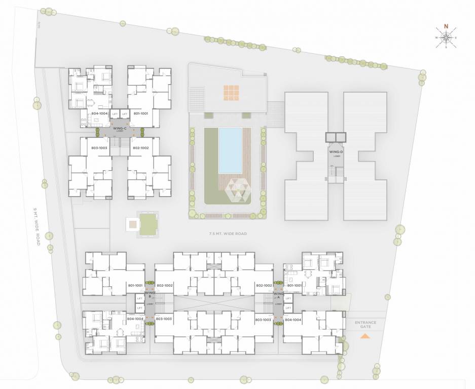  ultima crest Tower A & B & c & D Cluster Plan from 8th to 10th Floor