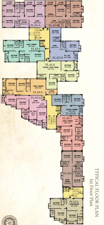  30 Radhashree 30 Cluster Plan for 1st Floor
