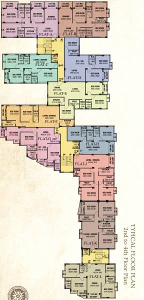  30 Radhashree 30 Cluster Plan from 2nd to 4th Floor