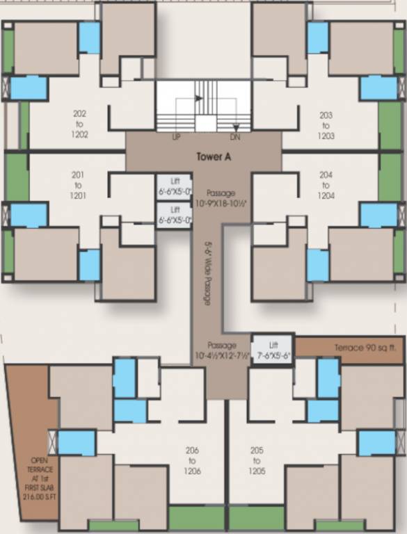  skydeck Block A Cluster Plan From 2nd To 12th Floor