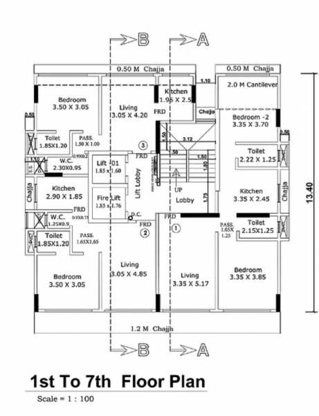  nest Nest Cluster Plan from 1st to 7th Floor