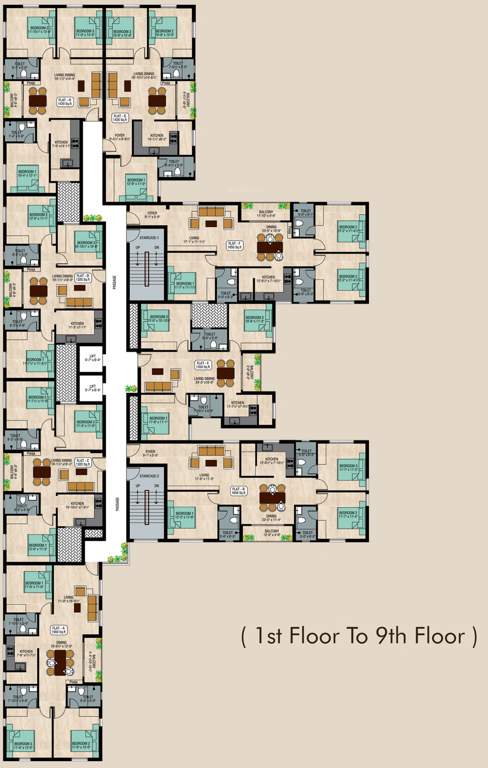  metro heights Metro Heights Cluster Plan From 1st To 9th Floor