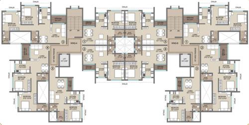  vrundavan-park-jai Jai Bldg No 1 Wing A Wing B Cluster Plan