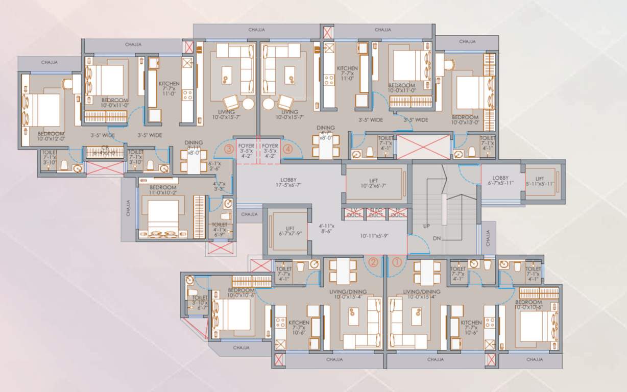  synergy Wing C Cluster Plan from 1st to 11th Floor