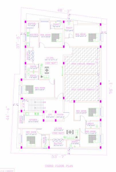  mercury-flats Block 2 Cluster Plan for 3rd Floor