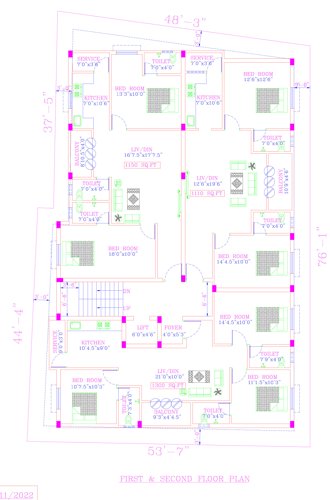  mercury-flats Block 2 Cluster Plan from 1st to 2nd Floor