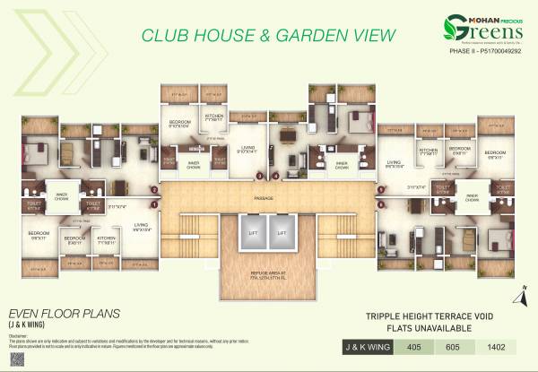  precious-greens-phase-ii Wing J & K Even Tower 26 Cluster Plan