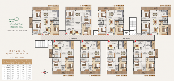 atulyam-trident Tower A Cluster Plan
