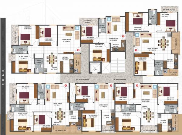  sunshine Sunshine Cluster Plan from 1st to 5th Floor