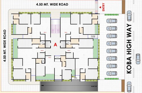  aryan-imperial Block - A Cluster Plan From 1st To 7th Floor
