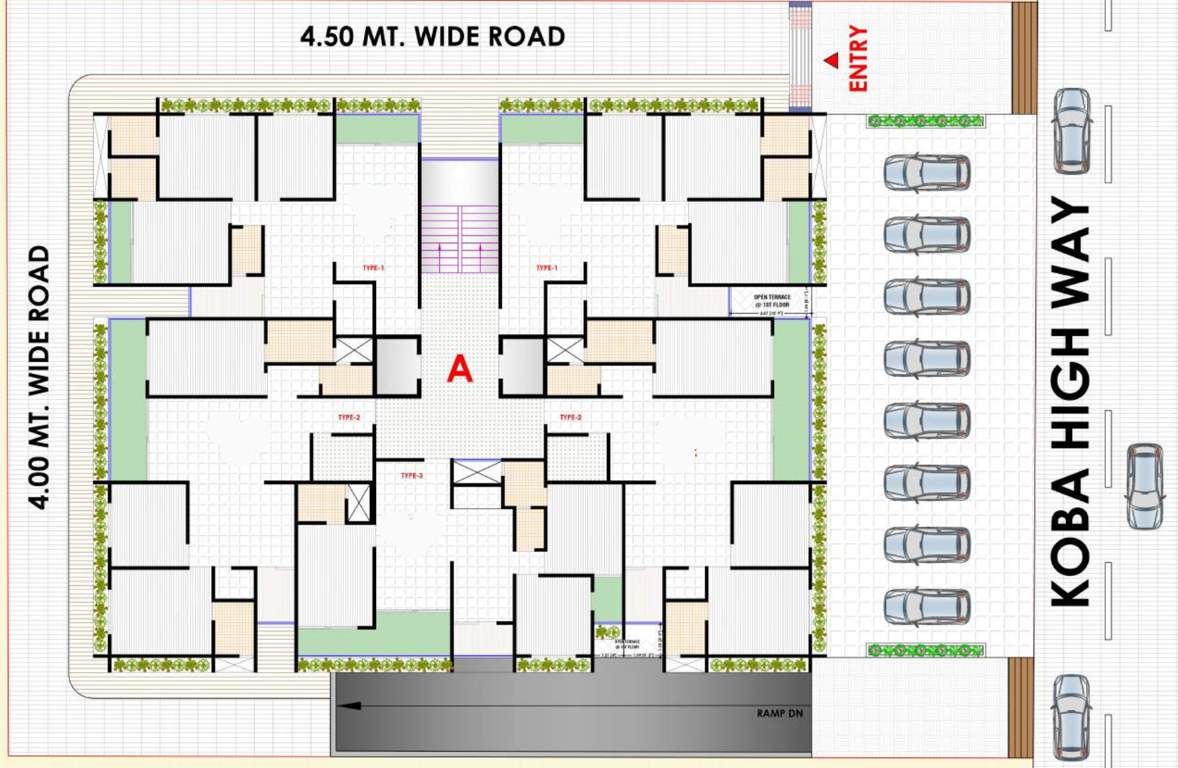  aryan imperial Block   A Cluster Plan From 1st To 7th Floor