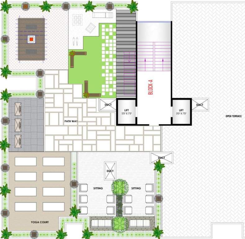  aryan imperial Block   A Terrace Cluster Plan