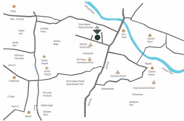  skyways-vrundavan-d Location Plan
