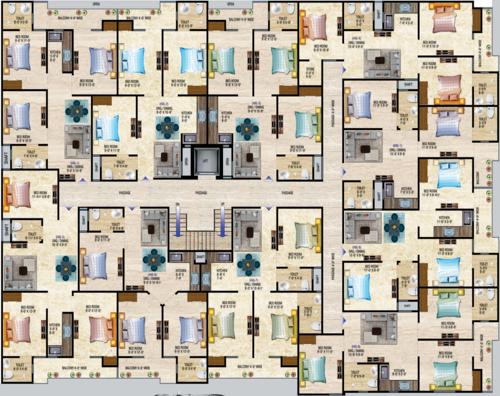  the-grand-majestic The Grand Majestic Cluster Plan For Typical Floor Plan