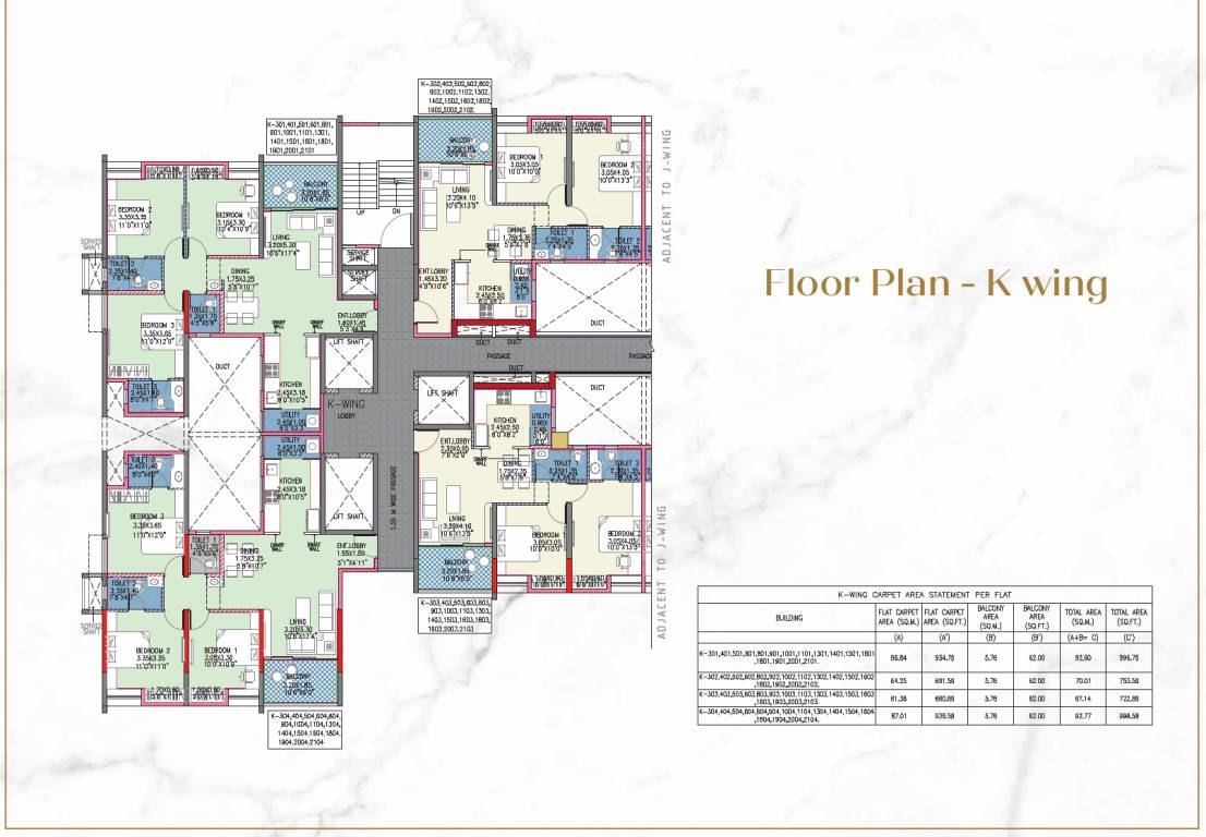  57 elevate Wing K Cluster Plan